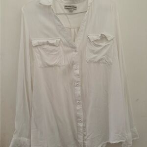 Alexander Wang Women's White Button-Down Shirt